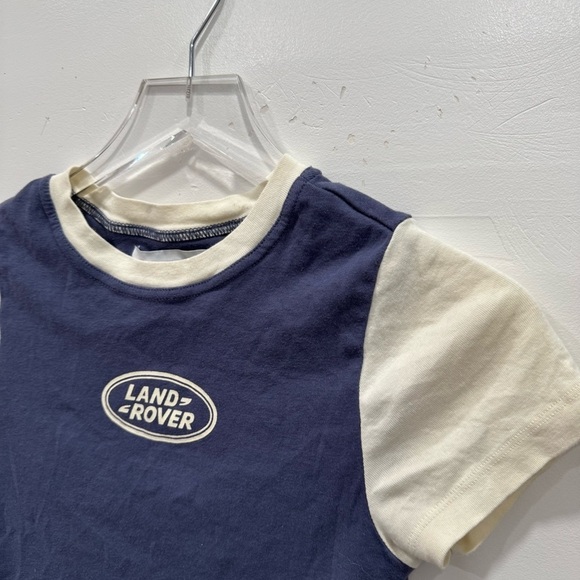 Land Rover Pacsun Baby Tee Blue Cream Crop Size CS Cotton - Picture 3 of 7